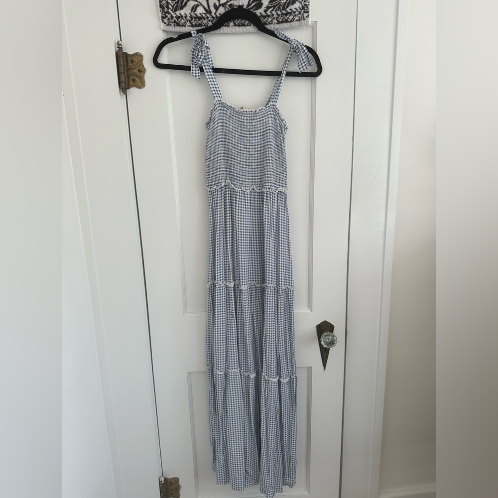 Gingham maxi dress